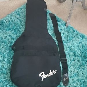 fender soft sided canvas guitar black bag 41x16